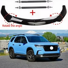 Front Bumper Lip Chin Splitter Spoiler Strut Rod For Honda Pilot 03-23 Body Kit