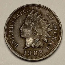 1902 Indian Head Cent Penny Coin  FREE SHIPPING 