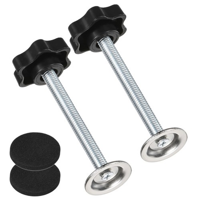 #ad 2 Pack M8x70mm Star Clamping Knobs with Screws Pressure Plate Rubber Pad $18.01