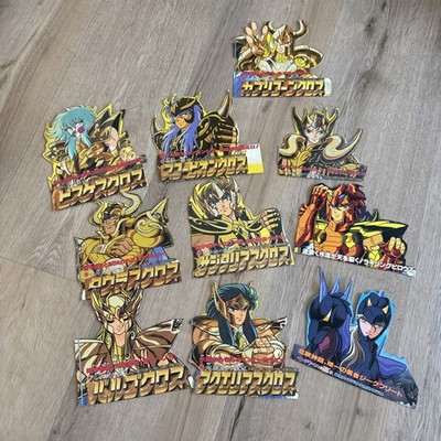 Vintage Saint Seiya Gold Saints Card Stand Lot - 10pc Anime