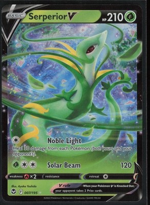Serperior V Ultra Rare SWSH12: Silver Tempest 007/195 NM