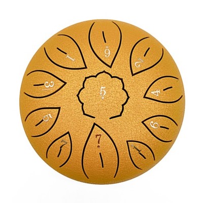 6 Inch 11-Tone Metal Tongue Drum Handpan Drum Percussion With Drumsticks MXYA