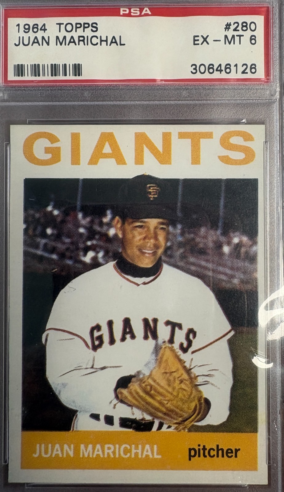 1964 TOPPS #280 JUAN MARICHAL PSA MT 6