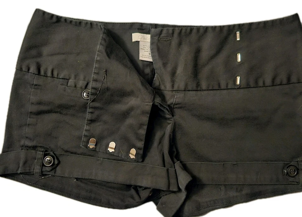 Mini Pantalones Cortos Charlotte Russe Y2K Negro Talla 9 Foto 2 de 4