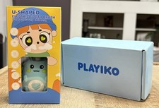 PLAYIKO Kids U Shaped Electric Toothbrush Green Cartoon Dinosaur Base NIB