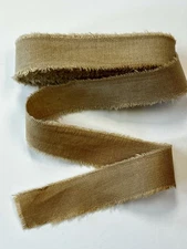 New Item TEA STAINED 4 Yard X  3/4” ” Wide Primitive Fabric Strip Ribbon Crafts