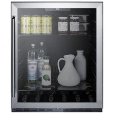 Summit AL57GC 24-Inch Built-In Undercounter Glass Door Beverage - Stainless
