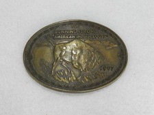 Buffalo Belt Buckle - Running Strong for American Indian Youth 1997 - Brass