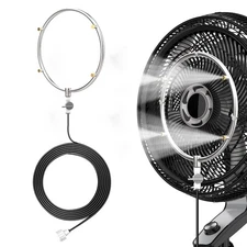 Stainless Steel Misting Fan Kit, 16.4ft Mist Hose Fan Mister, Outdoor Water S...