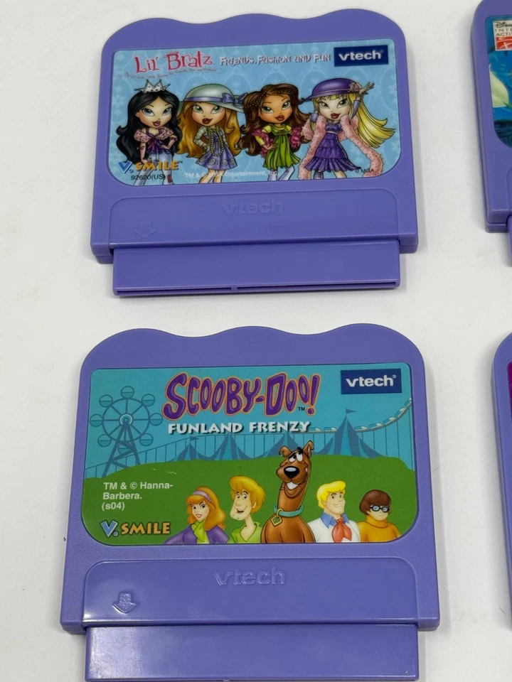 Lot of 6 VTech V.Smile Games Scooby-Doo Blues Clues Cinderella Bratz Mermaid - Image 2 of 4