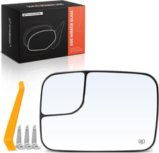 Front Left Driver Side Heated Mirror Glass with Backing Plate Compatible with Do