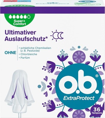 o.b. ExtraProtect Super Tampons 36 Stk starker Schutz Dynamic Fit