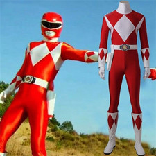 Dino Rangers Uniform Red Ranger Cosplay Costume Zyuranger Rocky DeSantos Outfit