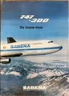 1986 SABENA BELGIAN AIRLINES SERVICES B747-300 INTRO BROCHURE VINTAGE