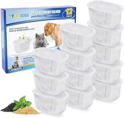 10 Pack Cat Water Fountain Filter for W300&W300B&W500 White 