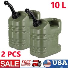 2 Pack 2 Gallon Gas Can Storage Container Can No-Spill with Visible Stripe