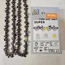 Stihl 16" Full Chisel Chain OEM .325" .050" 67 DL 23RS