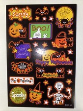 Happy Halloween Sticker Sheet Scrapbook Craft Stickers