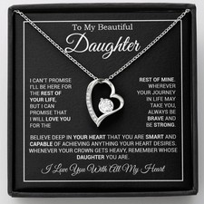 To My Daughter Necklace, Gift for Daughter from Dad And Mom Daughter
