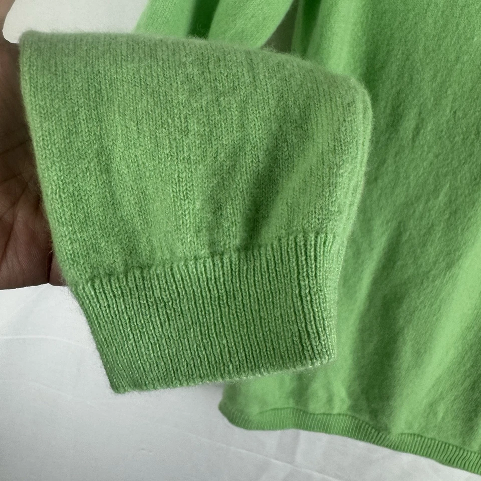 Suéter Talbots Pure Cashmere Verde Talla M Minimalista Old Money Academia Foto 4 de 4
