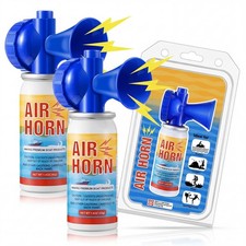 ElectricWise 2 Pack Air Horn, 122dB Very Loud Air Horns Can, Heard Up to 1/2 ...