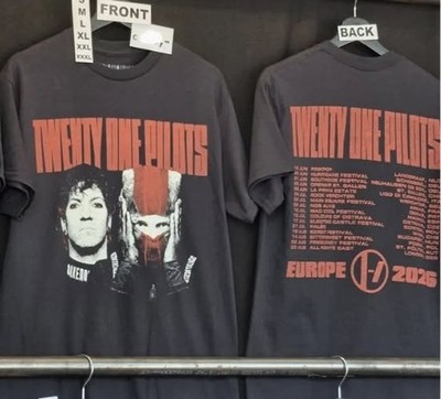 Twenty One Pilots Europe Tour Dates 2026 Concert Graphic T-Shirt