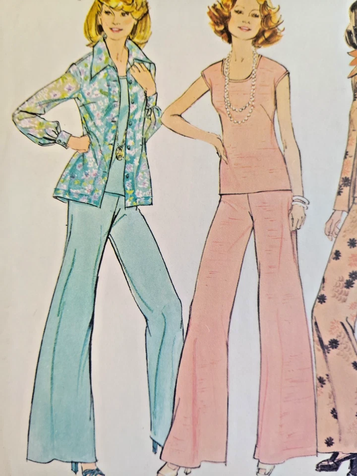 Simplicity 6668 Shirt Jacket Pants Sewing Pattern Ladies 18 1/2 20 1/2 UC VTG - Image 3 of 4