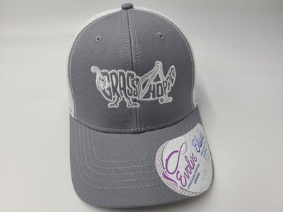 Women Grasshopper Mower Ponytail Opening Elude Evolve Mesh Snapback Hat Cap Gray