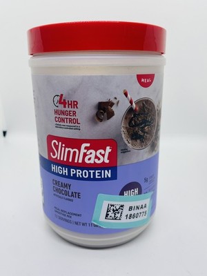 Slim Fast High Pro Meal Replace Smoothie Mix Creamy Chocolate 11 oz 312g Ex11/27