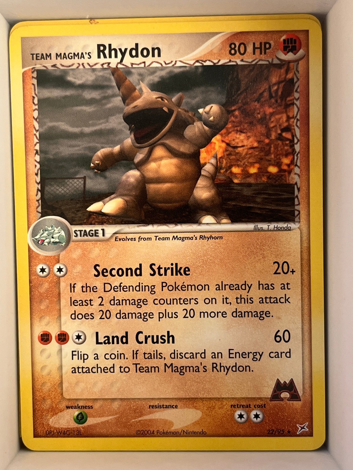 Team Magma's Rhydon Rare Team Magma vs Team Aqua 22/95 HP