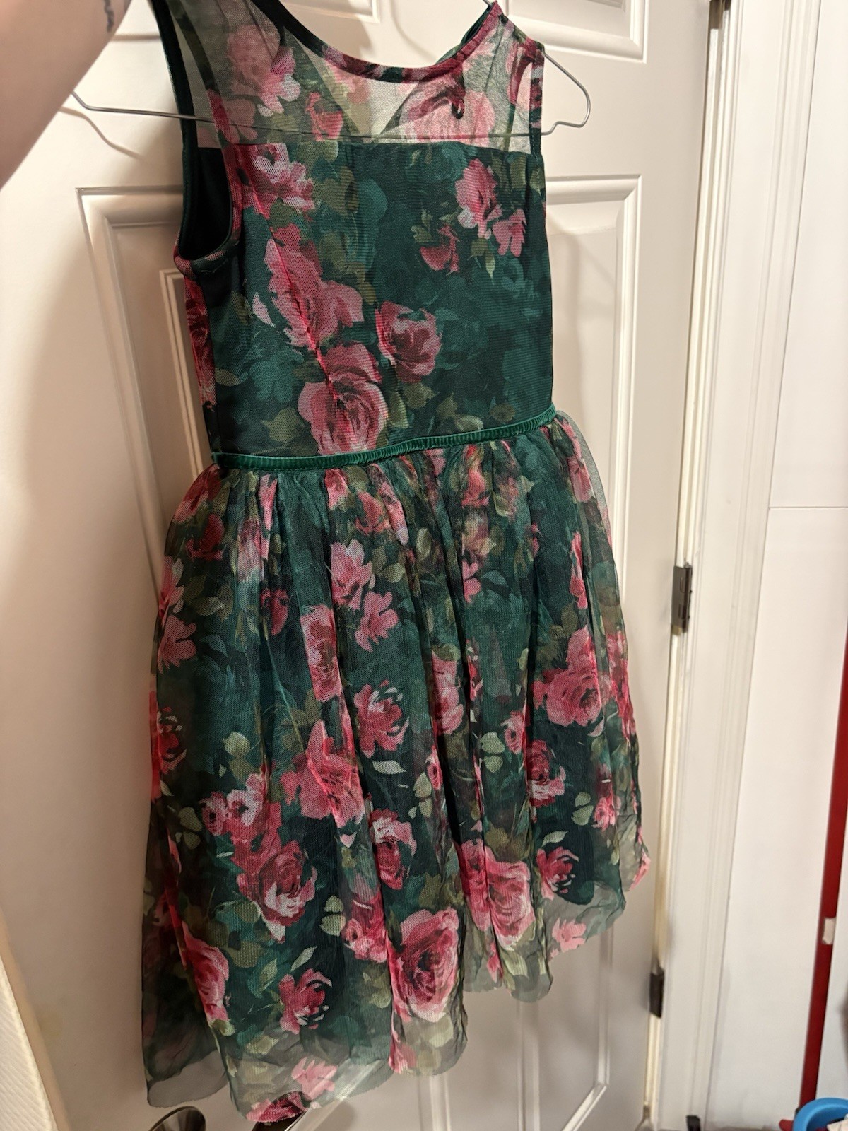 Lilt Girls Green Floral Dress Size 7/8