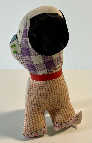 Vintage 60er Patchwork Welpe Hund Plüsch Superior Spielzeug und Neuheit Karneval Preis - Bild 2 von 10
