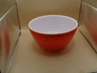 Vintage Pyrex Small Red - orange Bowl (NO NUMBERS) early 1940's rare