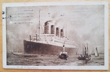 AQUITANIA (Cunard) Port Bow View 1919
