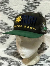 Vintage 90s Notre Dame Fighting Irish Drew Pearson Snapback Hat Cap Adult