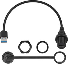 USB 3.0 Panel Flush Mount Cable 3FT USB 3.0 Male to Type C 3.0 Female Car Flush