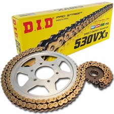 Kit catena DID acciaio 530VX3 G&B rivetto per Honda CB 900 F2 Bol d'Or SC01 anno 1981