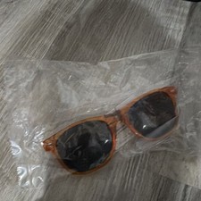 AmazonBasics Women s Sunglasses Lightweight Orange Plastic Frame Black Lenses