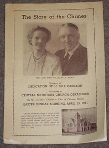 THE STORY OF THE CHIMES, CENTRAL METHODIST CHURCH, OSKALOOSA, IOWA, 1941
