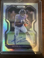 2020 Panini Prizm Rookie Autographs Devin Duvernay #380 Baltimore Ravens