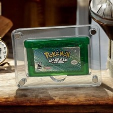 Custodia gioco GBA magnetica acrilica per Game Boy Advance Pokémon Smeraldo, rosso fuoco