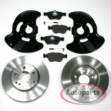 Für Mercedes SLK [R170] - Bremsscheiben Bremsbeläge 2 Spritzbleche für vorne