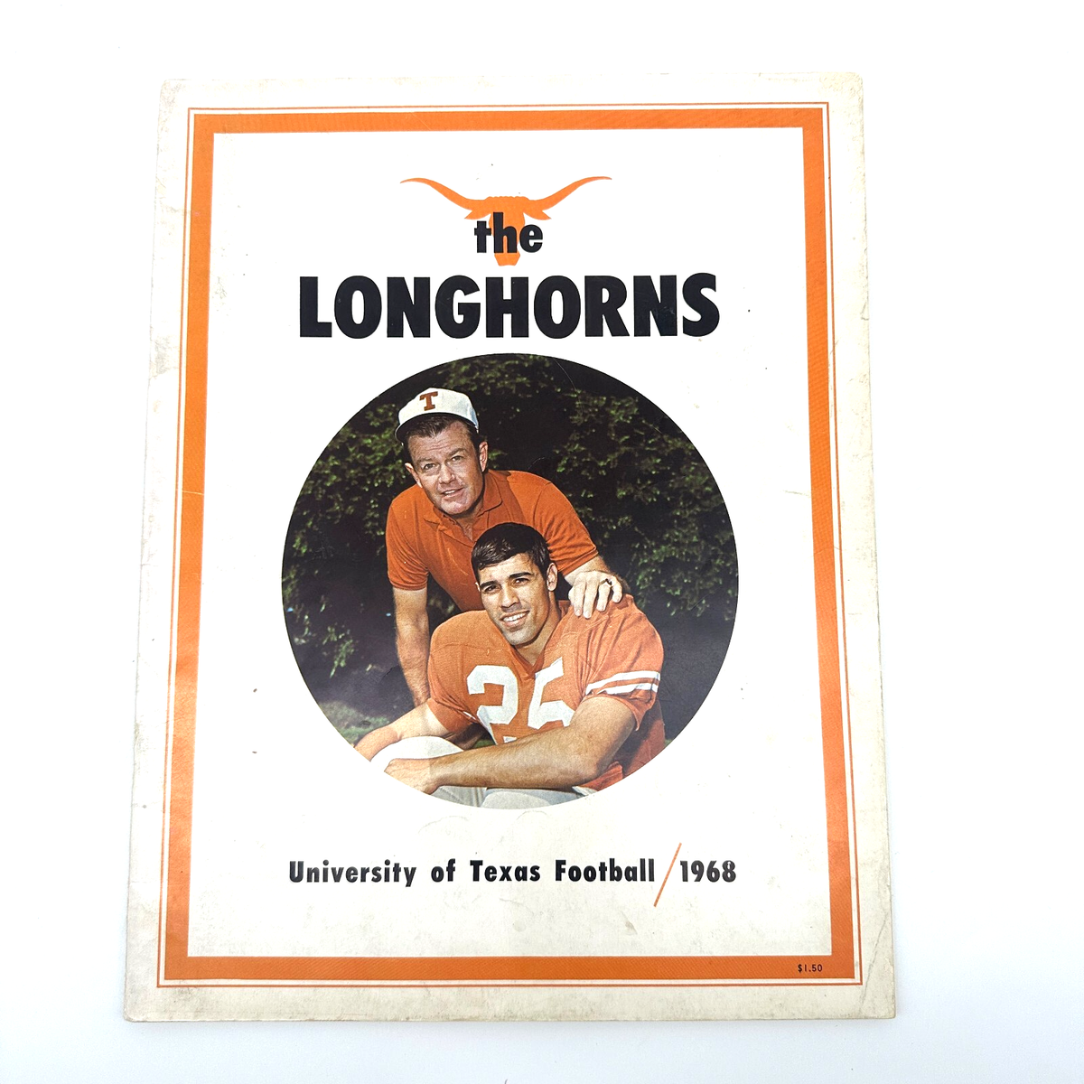 1968 Texas Longhorns Football Program Vintage NCAA UT vs Tennessee