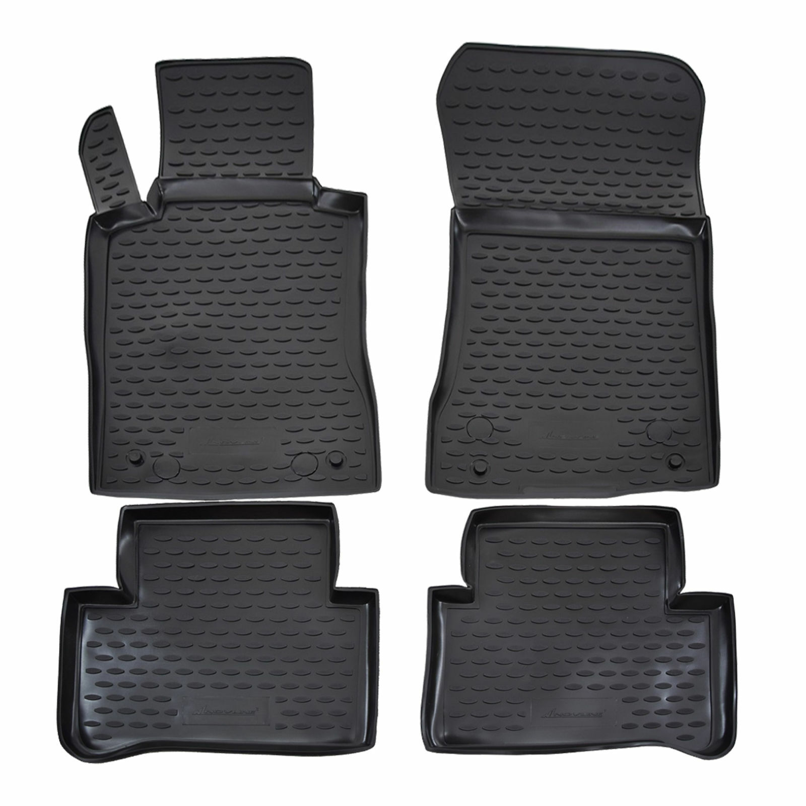 Tapis de sol caoutchouc noir pour Mercedes CLS C219 et Classe E W211 de 2004 à 2009