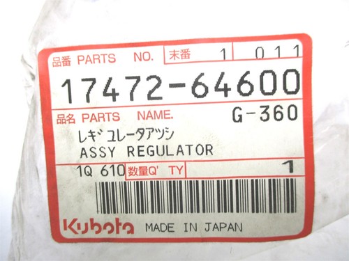 17472-64600 GENUINE KUBOTA REGULATOR D1005 D722 D905 - Picture 4 of 4