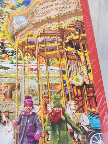 Vermont Christmas Company Christmas Carousel 1,000 Piece Jigsaw Puzzle Santa NEW - Picture 4 of 10