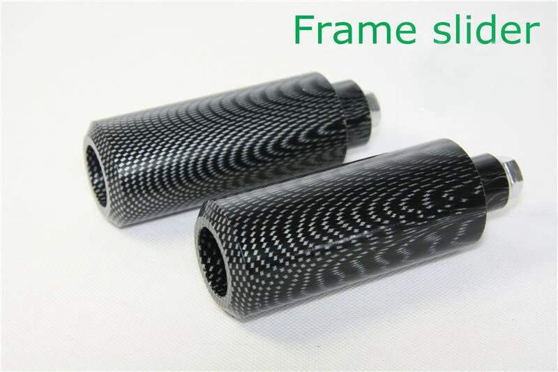 Protector de choque deslizante de cuadro extendido de carbono para Honda CBR600 F4 F4i 1996-2006 Foto 2 de 4