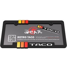RETRO TACO License Plate Frame Fits Toyota Tacoma MADE IN USA - FREE Sticker