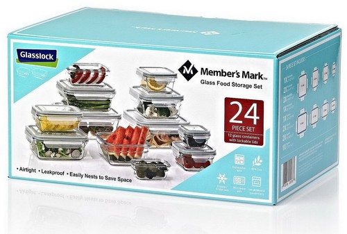 24 Piece Glass Food Storage Containers Set Airtight Glasslock BPA Free - Picture 3 of 4