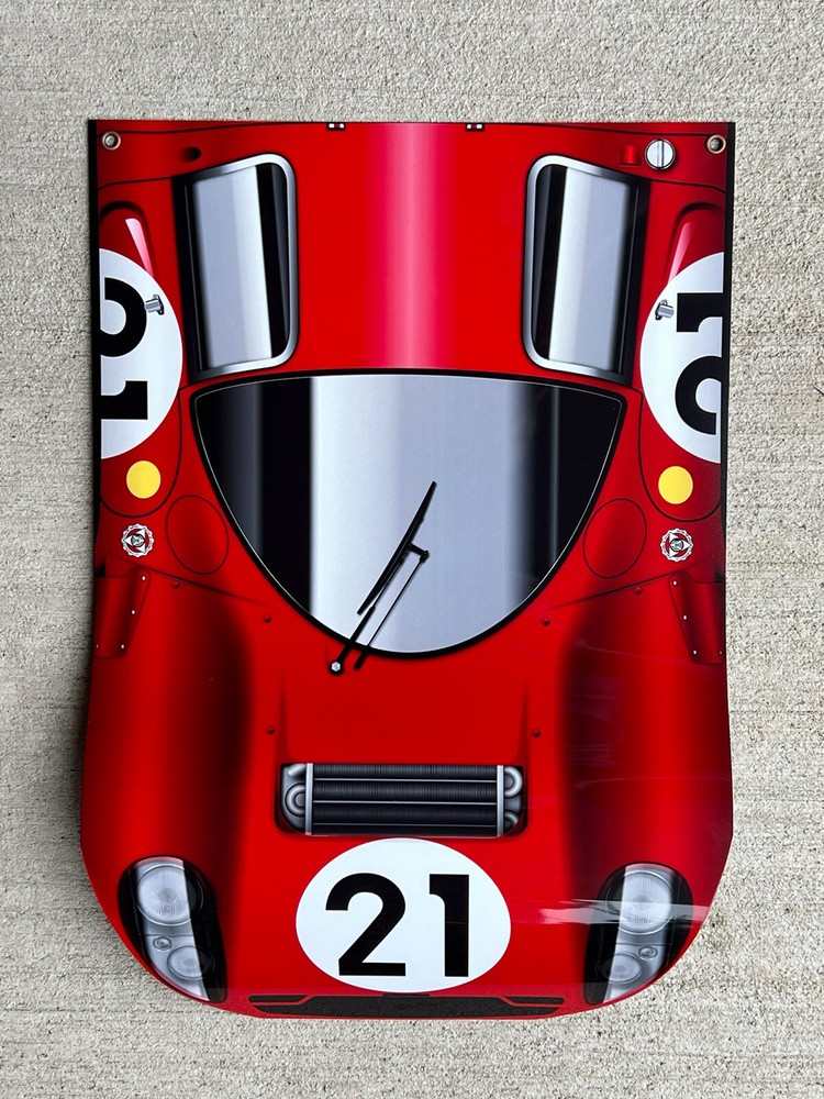 Curved P4 Le Mans Race Car Top View Neon Sign  